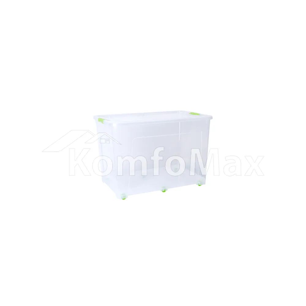 Контейнер Smart Box 70л. 59х39х40,5см. прозорий/оливковий 