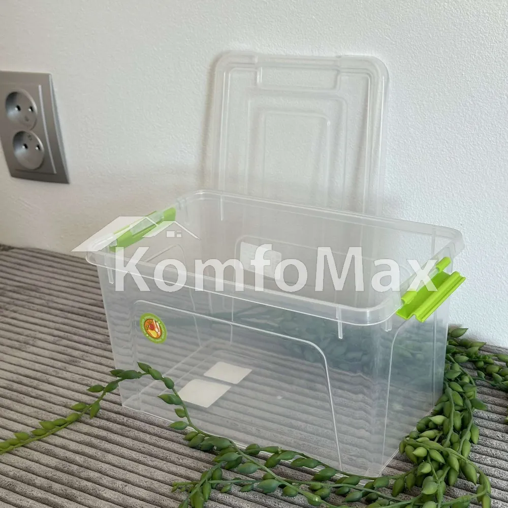 Контейнер Smart Box 3,5л. 25х16х14см. прозорий/оливковий 