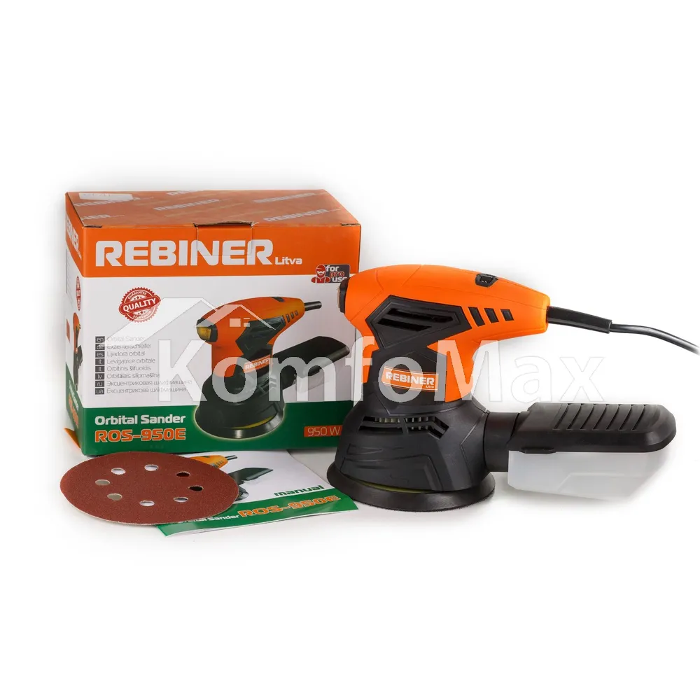 Полірувальна машина Rebiner ROS-950E 240Вт 125мм  - фото 1