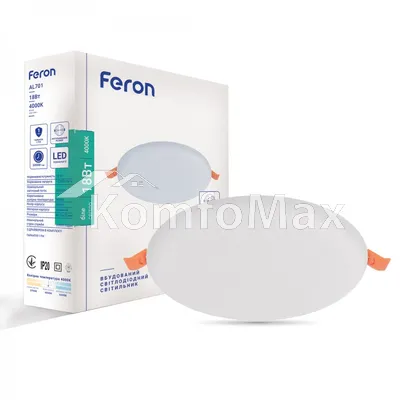 Світлодіодний вбудований світильник Feron AL701 18Вт 1800Лм. 4000K білий