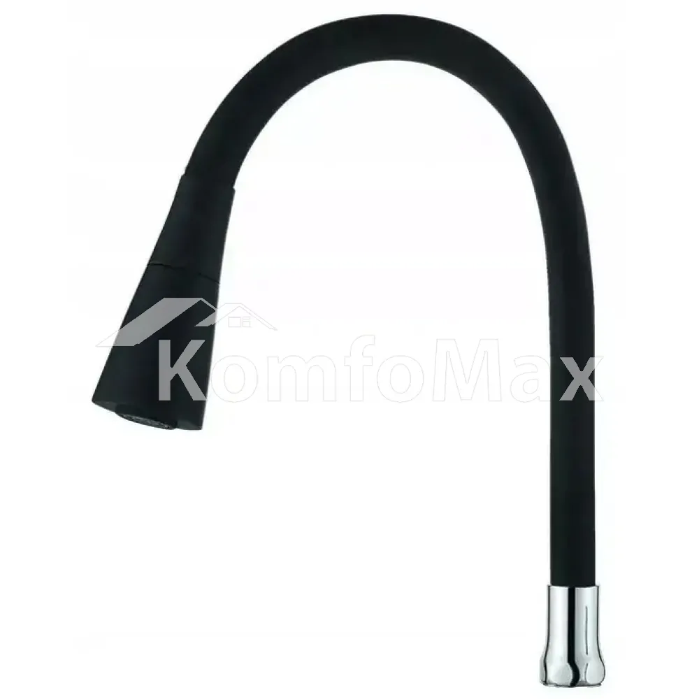 Гусак для змішувача гнучкий Wezer WKC-059- BLACK чорний  - фото 1