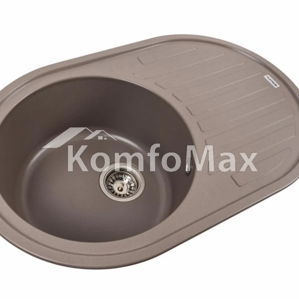 Гранітна мийка для кухні Platinum 7750 LIRA матова Дюна  - фото 1