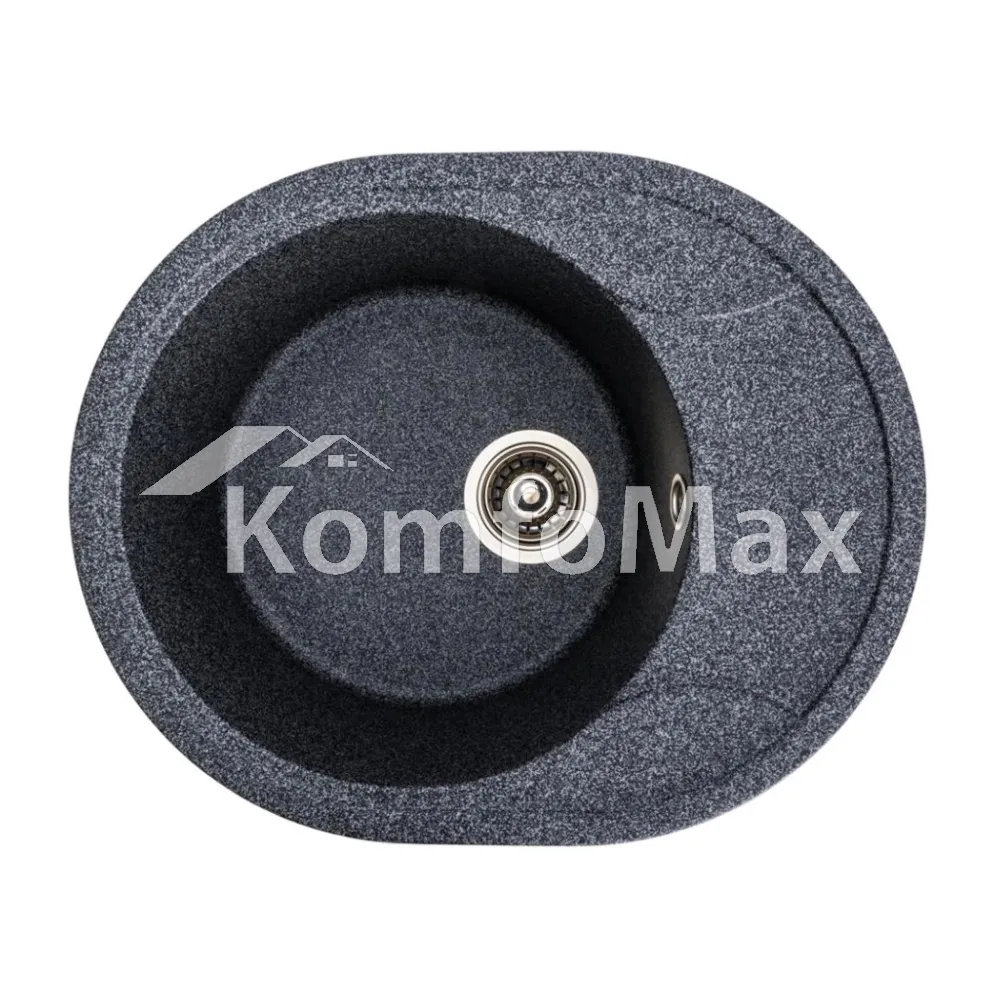 Гранітна мийка для кухні Platinum 5847 ONYX матова Графіт 