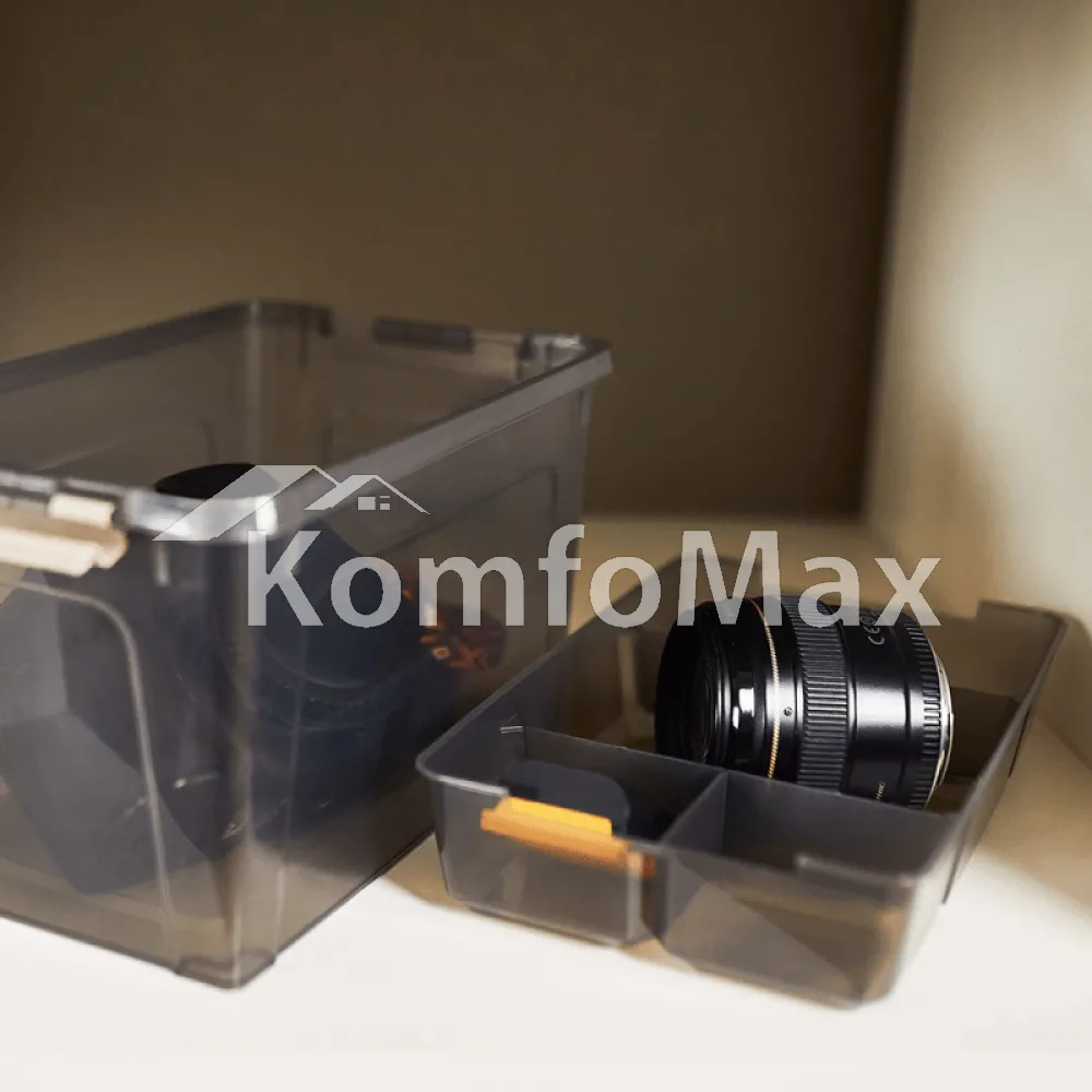 Контейнер Smart Box 12л. 32х24,5х21см. прозорий/какао  - фото 2