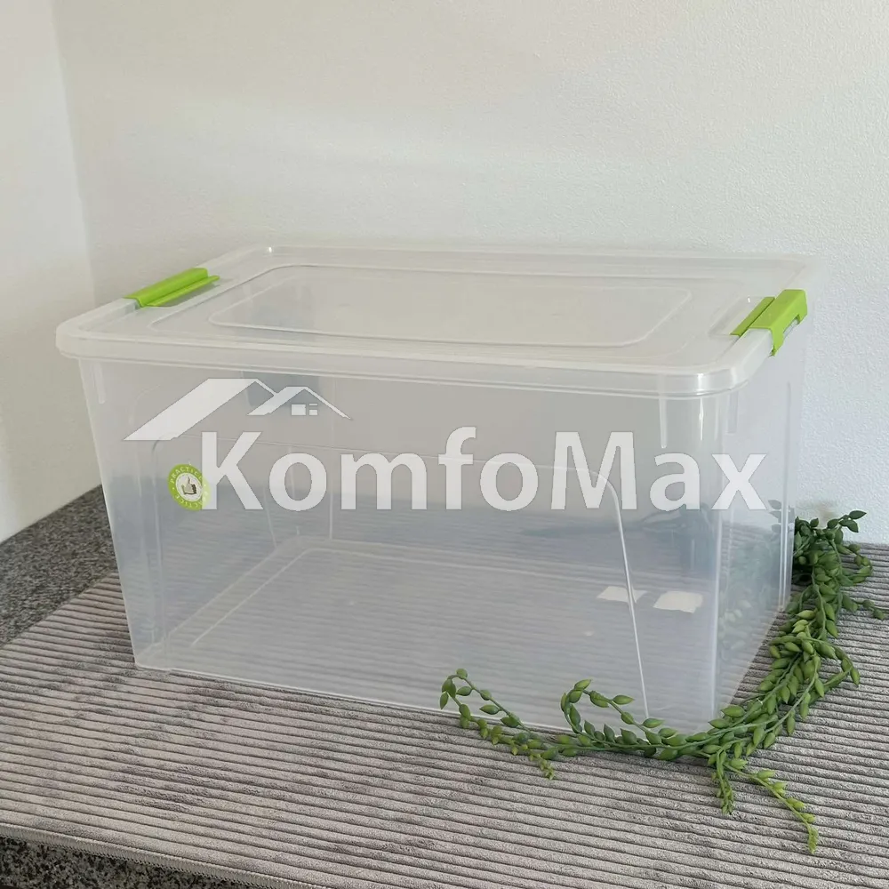 Контейнер Smart Box 27л. 49х32х26см. прозорий/оливковий  - фото 1