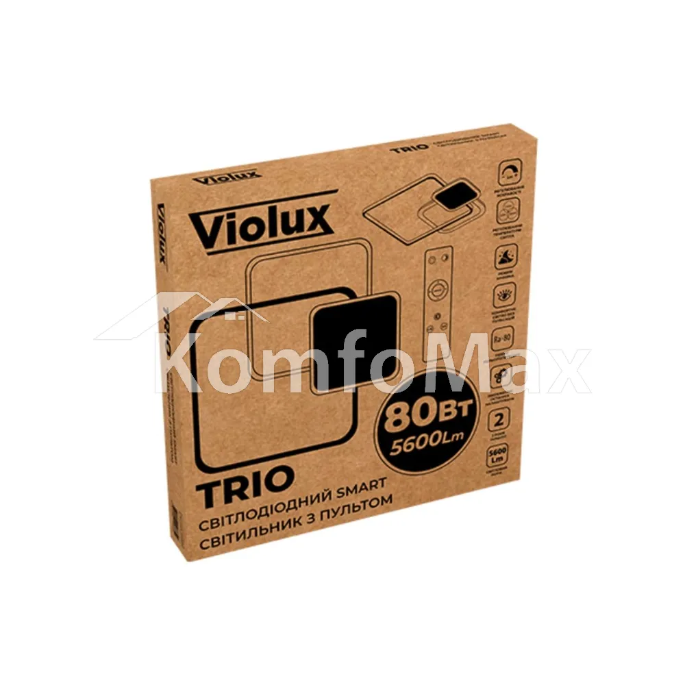 LED світильник VIOLUX smart TRIO квадрат 80W 3000-5000K IP20 220375  - фото 3