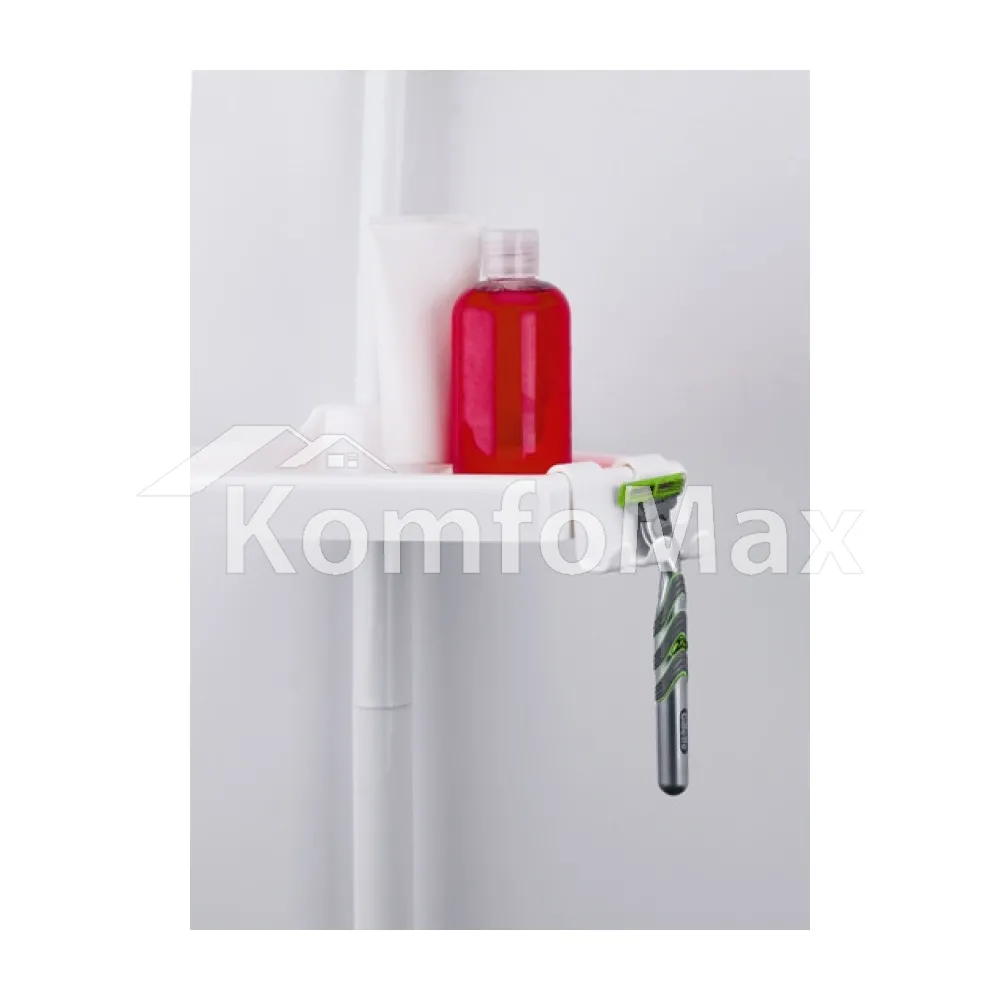 Полиця кутова у ванну Prima nowa на 4 яруси N02-01 біла  - фото 3