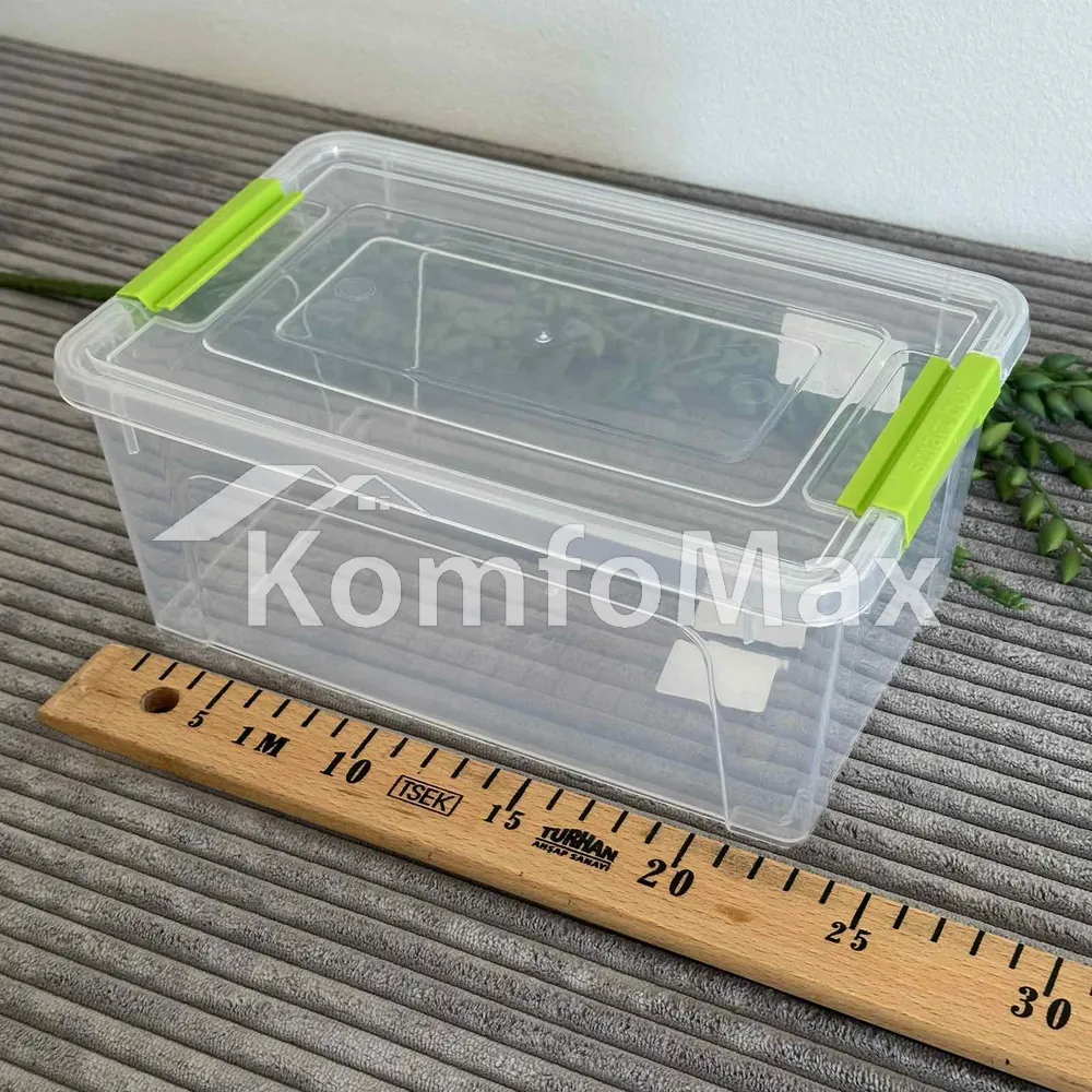 Контейнер Smart Box 2,5л. 24х16х11см. прозорий/оливковий  - фото 2