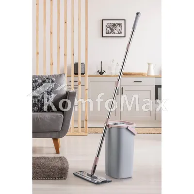 Відро зі шваброю EcoFabric LN-1003-05 10л. сірий
