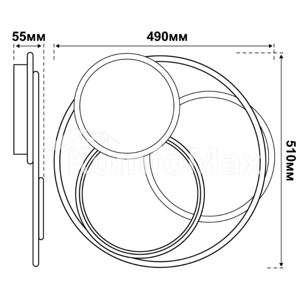 LED світильник VIOLUX smart SPINER круг 100W 3000-5000K IP20 220525 білий  - фото 4