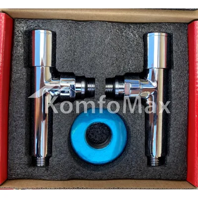 Комплект кранів для рушникосушки Karro 1/2 KR 7159 хром