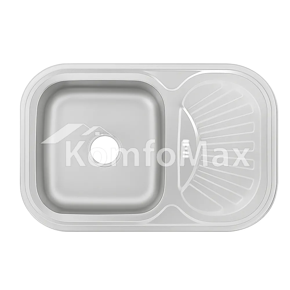 Мийка кухонна врізна VENTA VM75498D 0.8мм 750х490мм decor 
