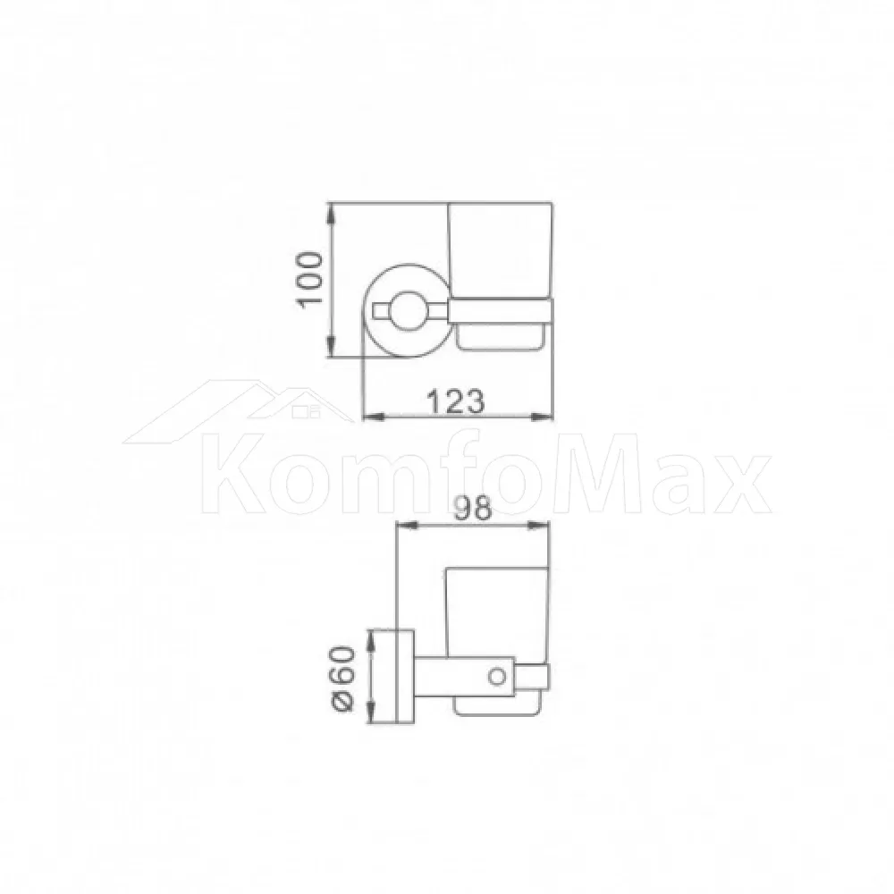 Стакан для зубних щіток настінний Frap F30106  - фото 1