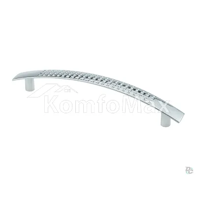 Ручка меблева DS дуга в крапку DN 87/96 G2 97137 ЄвроЛайн 96мм. хром
