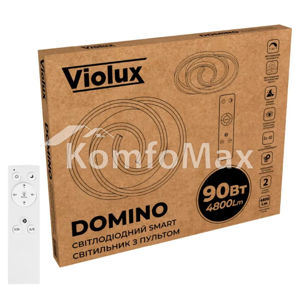 LED світильник VIOLUX smart DOMINO круг 90W 3000-4000-5000K IP20 220555  - фото 3