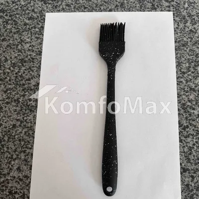 Пензлик кухонний силікон, чорний в крапку