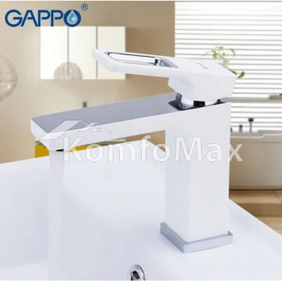 Змішувач для умивальника GAPPO G1017-8, латунь білий/хром