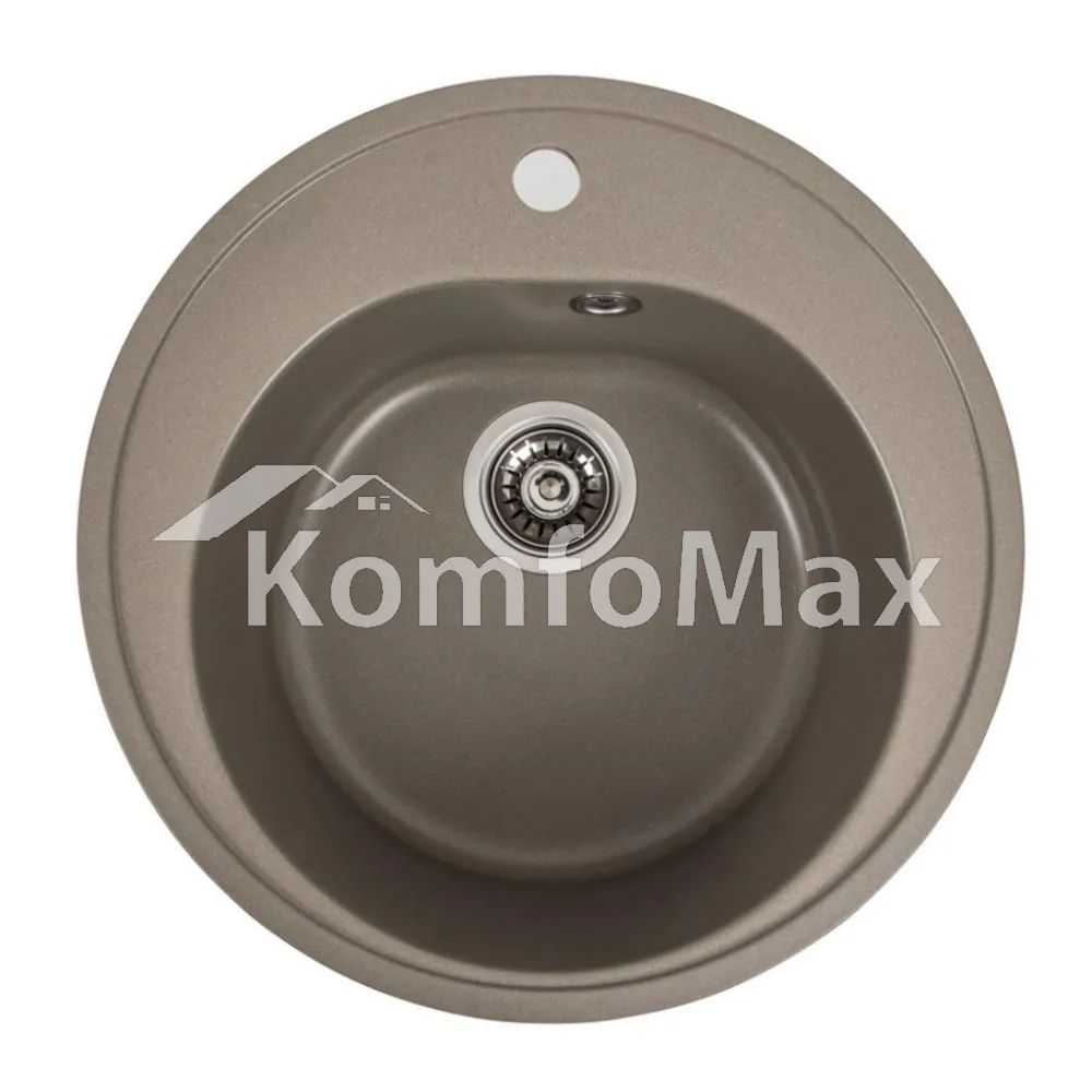 Гранітна мийка для кухні Platinum 510 LUNA матова Титан 