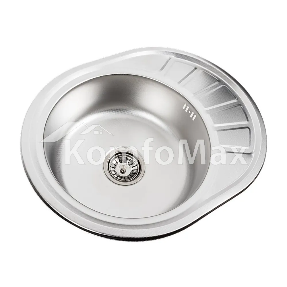 Мийка кухонна врізна Valeso 5745 0,6мм. 570х450х170мм. Decor  - фото 1