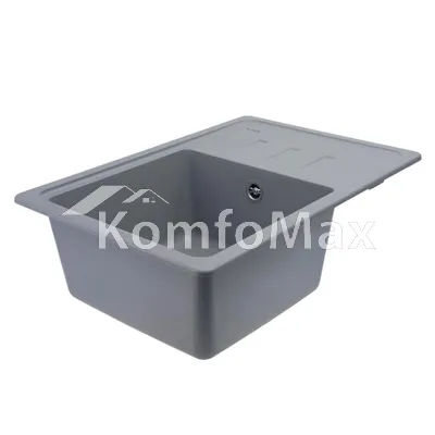 Гранітна мийка для кухні Platinum 6243 LIANA матова Сірий металік
