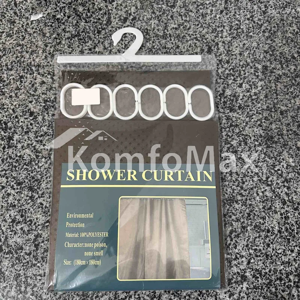 Шторка для ванної Shower curtain 180х180см коричневий 