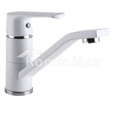 Змішувач для умивальника Globus Lux Laguna GLA-0203MQ-7-WHITE, латунь білий/хром