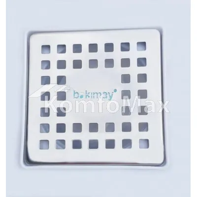 Трап каналізаційний Bakimay PL5066 пластик/нержавіюча сталь 10х10см прямий