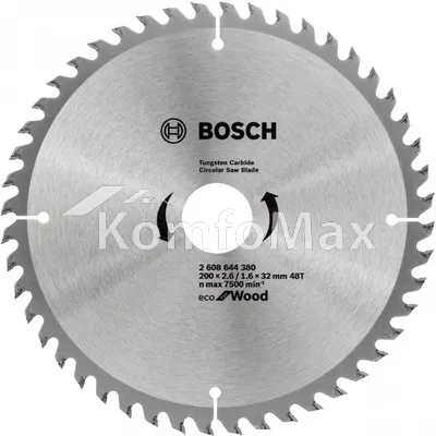 Диск пиляльний Bosch Eco WO 200x32 48T