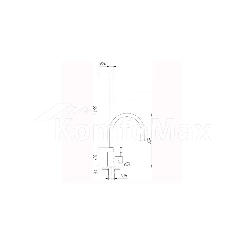 Змішувач для кухні EcoMIX Alpen SBT3-203SG  - фото 3