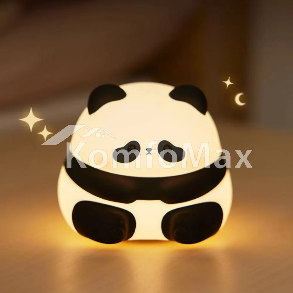 Силіконовий бездротовий нічник Valeso Панда товстунчик К1160  - фото 2