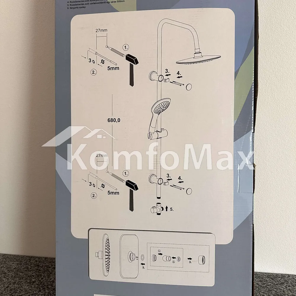 Душова система Zegor WKT-1800 без змішувача  - фото 2