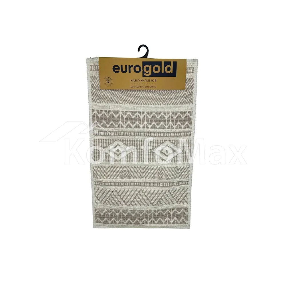 Набір килимків для ванної кімнати Eurogold BOUCLE MARINA 60х100+50х60см. білий мармур 