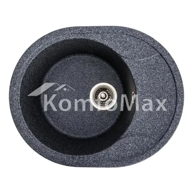 Гранітна мийка для кухні Platinum 5847 ONYX матова Графіт
