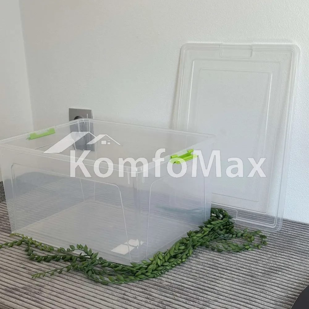 Контейнер Smart Box 18л. 39х29х21см. прозорий/оливковий  - фото 2