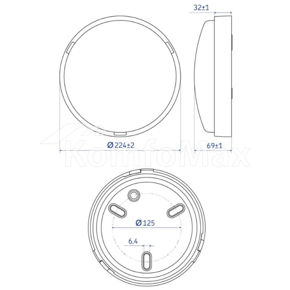 LED світильник Violux ДББ ATOM UA VIOLUX 22W 5000K IP44 253371 білий  - фото 3