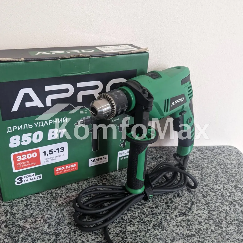 Дриль APRO 13/850 899056 ударний  - фото 4