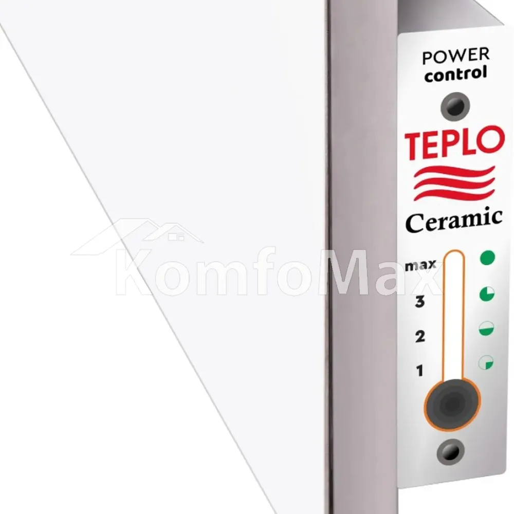 Електрична рушникосушарка TEPLOCeramic керамічна TCMT-T 250 603х603х15 білий  - фото 1