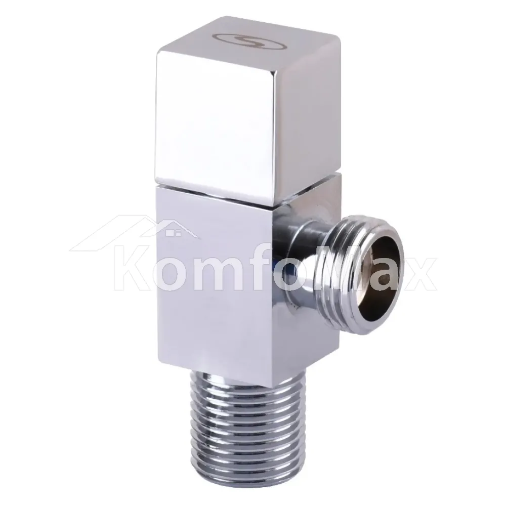 Кран напівобертовий кутовий SOLOMON 1/2″х1/2″ CUBE 7078  - фото 2