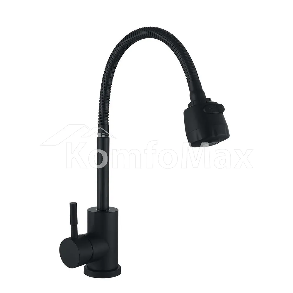 Змішувач для кухні Wezer EKO4D-01-BLACK, чорний  - фото 1