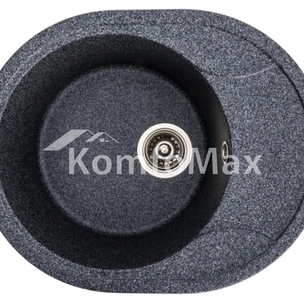 Гранітна мийка для кухні Platinum 5847 ONYX матова Графіт 