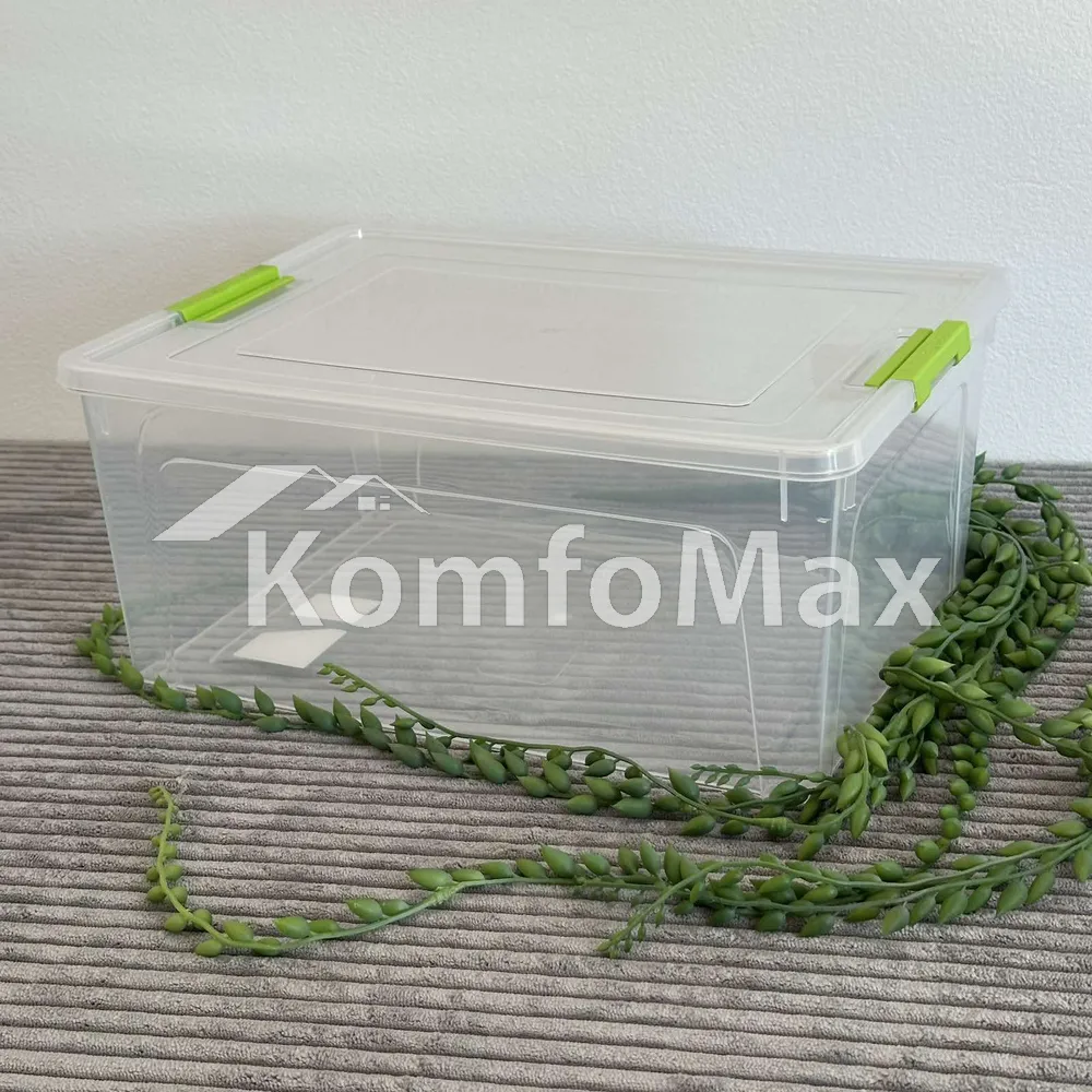Контейнер Smart Box 7,9л. 32х24х14см. прозорий/оливковий 