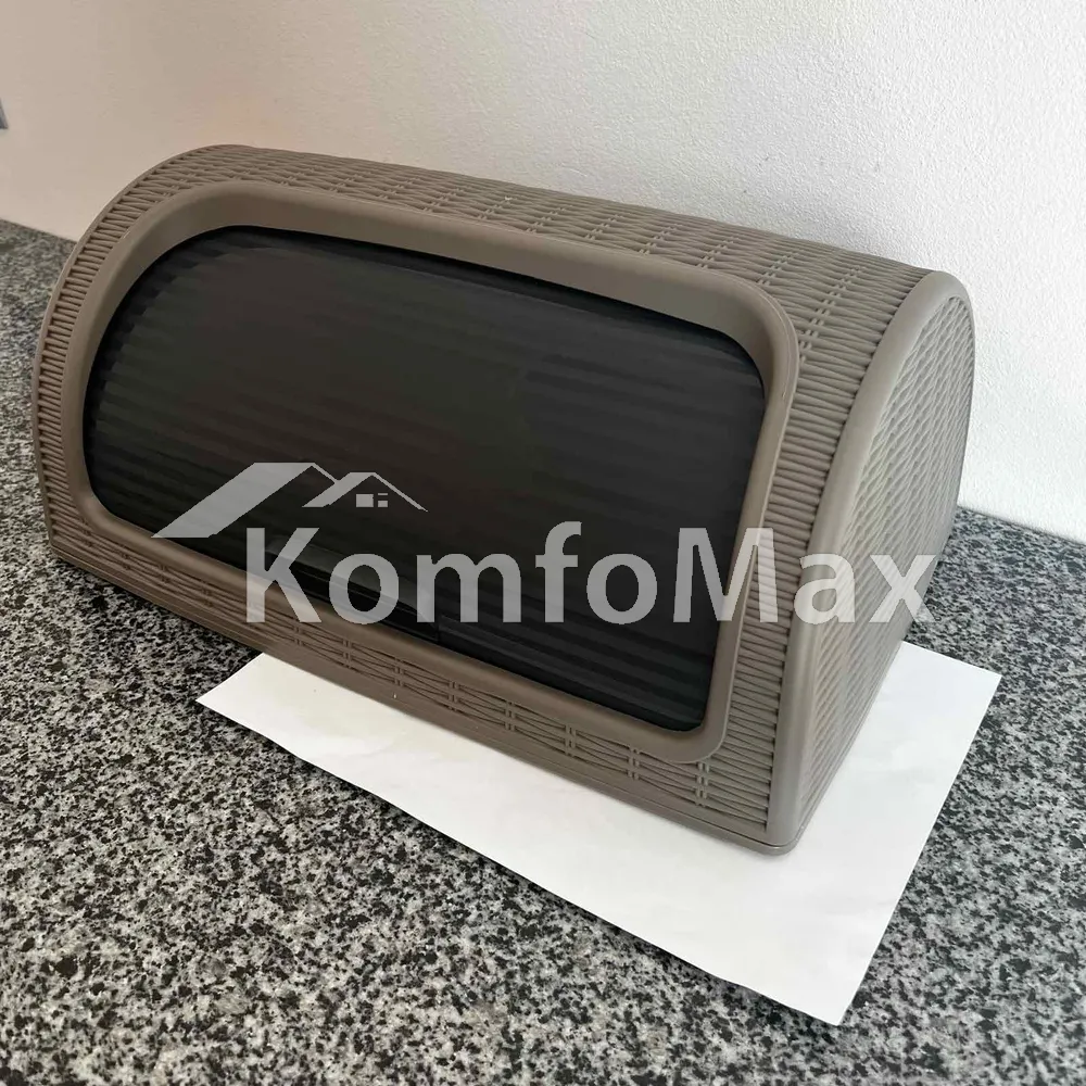 Хлібниця Dunya Plastic РОТАНГ 41,4х26,9х18,1см. бежевий  - фото 4