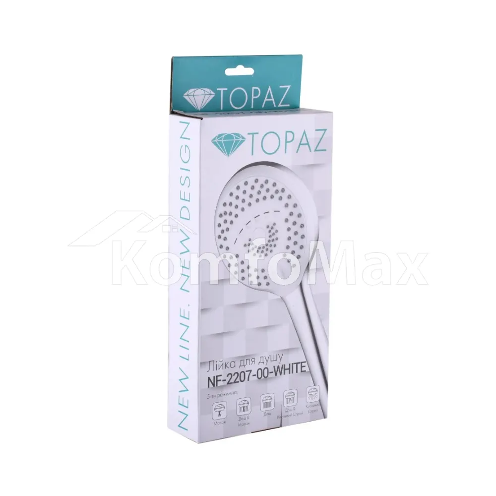 Лійка для душу Topaz NF-2207-00-White  - фото 2