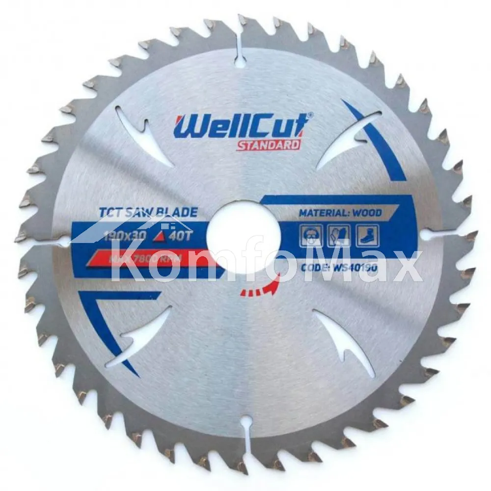 Диск пиляльний WellCut Standart 190х30 40Т 