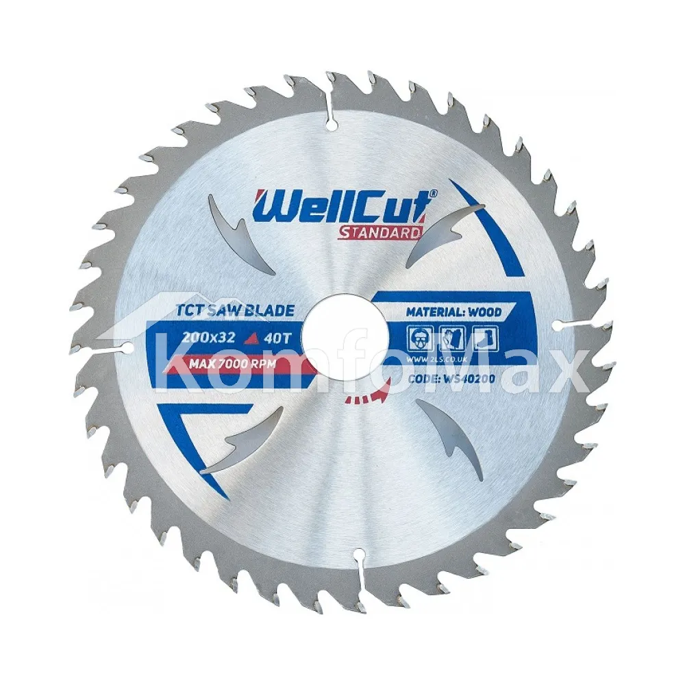 Диск пиляльний WellCut Standart 200х32 40Т 