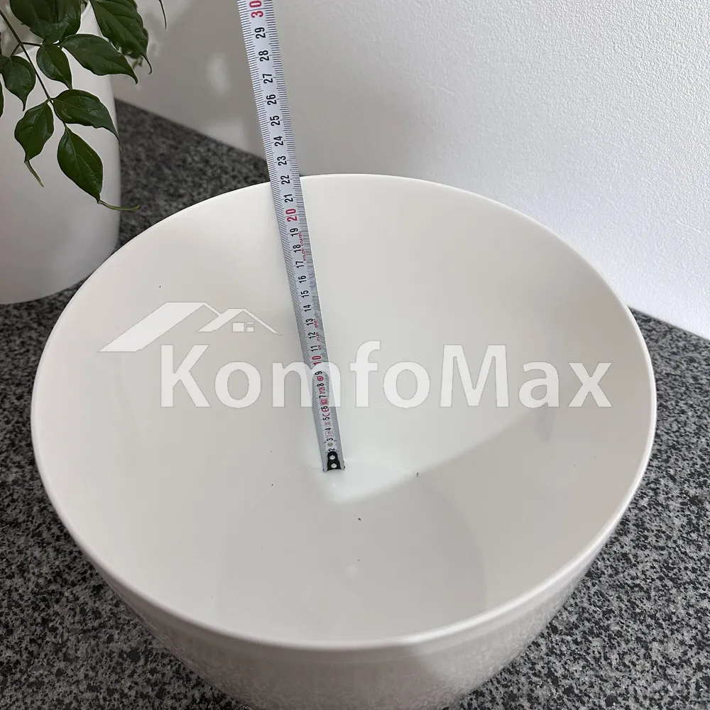Горщик для квітів Матільда d-24см. висота 22см. білий  - фото 6