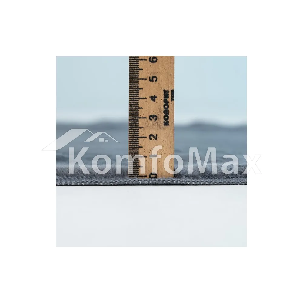 Килимок для ванної кімнати DarianA Ека-хутро Moon 50х60см. Графітовий  - фото 2