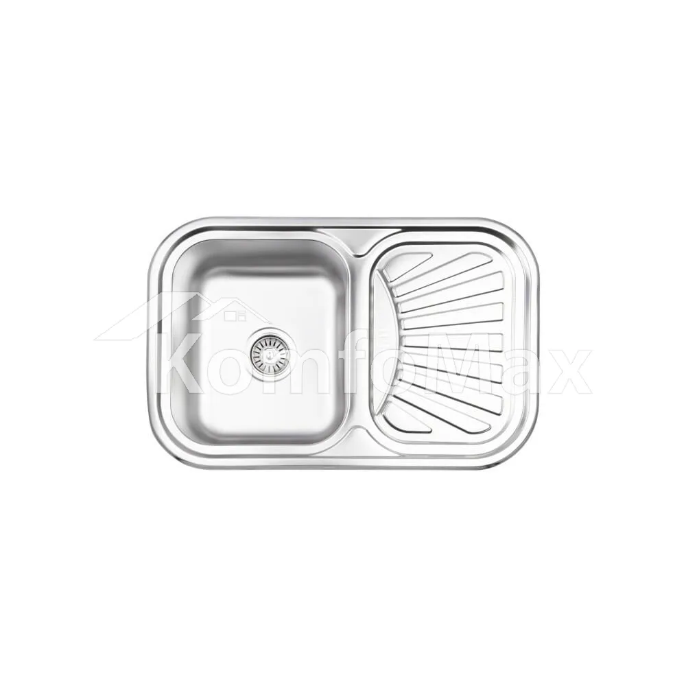 Мийка кухонна врізна Wezer 7549 0,8мм. 750х490х180мм. Decor 