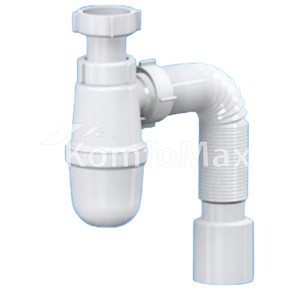Сифон для умивальника без випуску SoloPlast Т0315 D1 1/4x50 