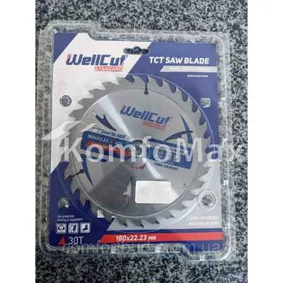 Диск пиляльний Wellcut Standart 180х22.23 30T
